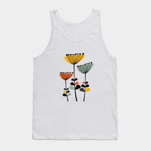 Mid Century Modern Flowers 8 Tank Top